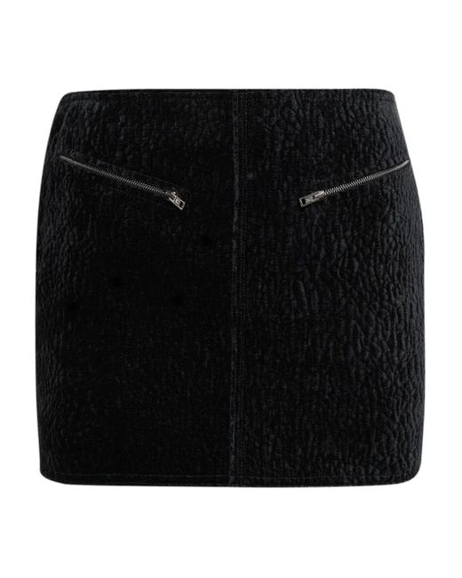 Alexander Wang Black Zip-Pockets Mini Skirt