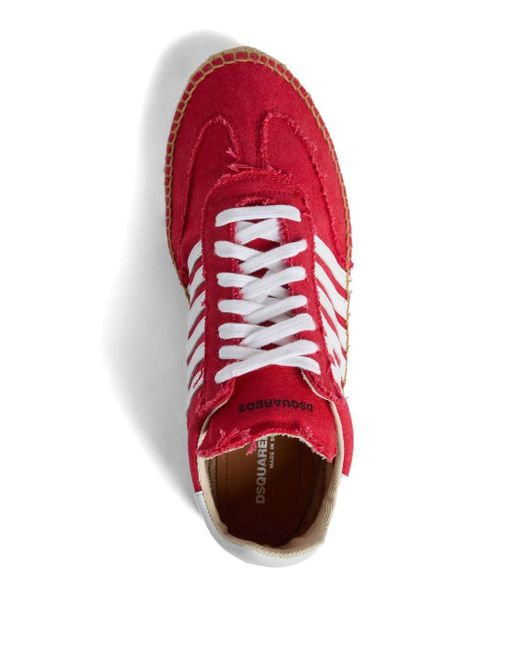 DSquared² Sneakers Met Zijstreep in het Red voor heren
