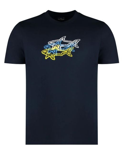 メンズ Paul & Shark ロゴ Tシャツ Black