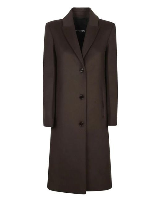 Patrizia Pepe Brown Wool Coat