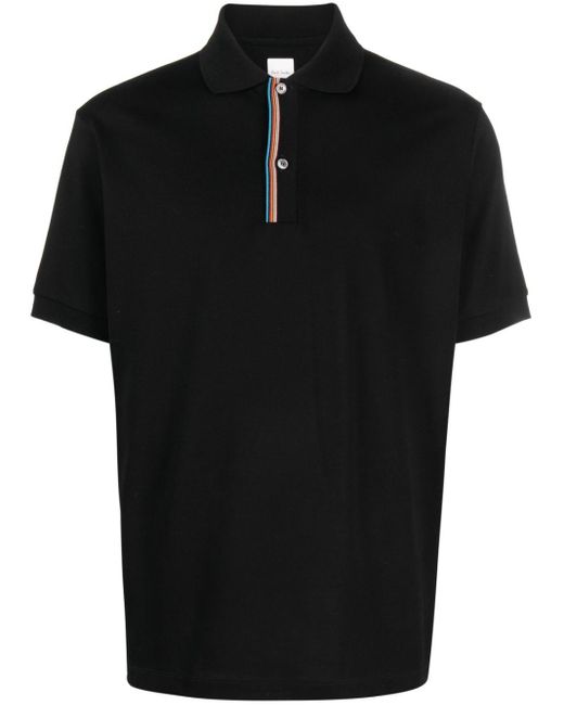 Paul Smith Black Cotton Polo Shirt for men