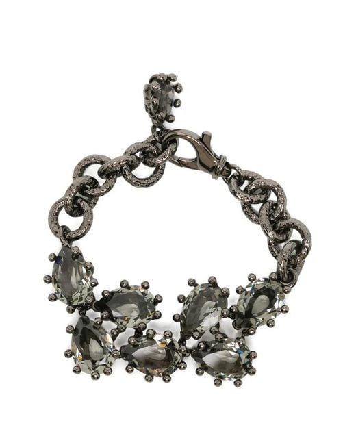 DSquared² Metallic Link Chain Gemstone Bracelet