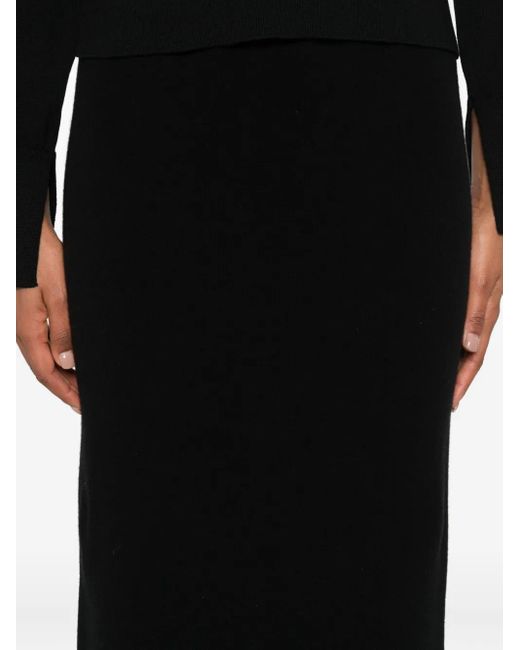 Daniele Fiesoli Midi-Rok Met Elastische Tailleband in het Black