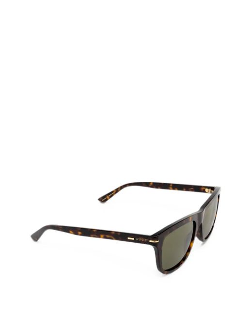 Gucci Brown Tortoiseshell Square-Framed Sunglasses for men