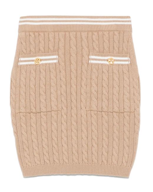 Alessandra Rich Katoenen Mini-Rok in het Natural