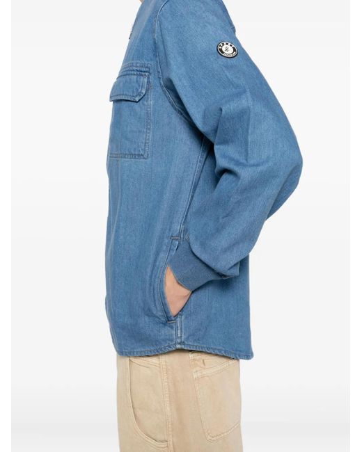 SPORT b. by agnès b. Blue Logo-Patch Jacket for men