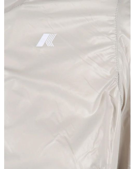 K-Way Blue Colourblock Hooded Jacket