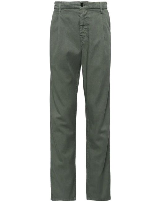 Aspesi Green Straight-Leg Trousers for men