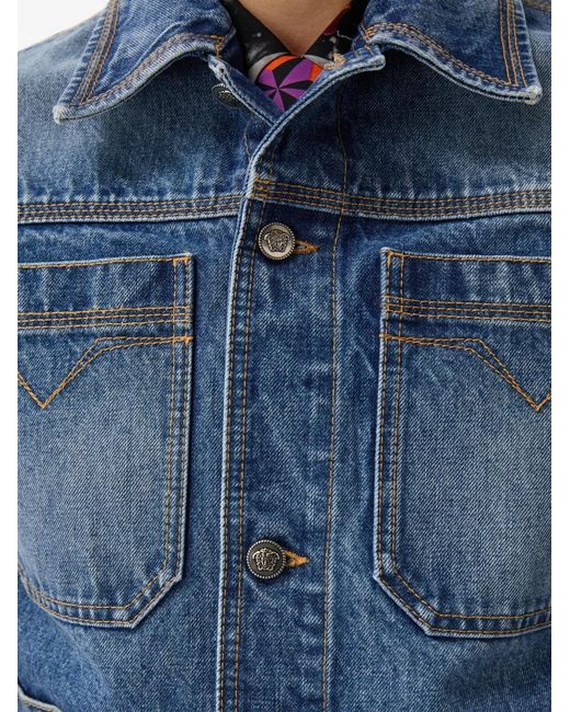Versace Blue Denim Blouson for men