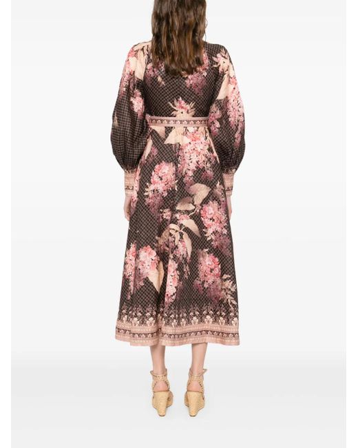 Zimmermann リネン ドレス Black