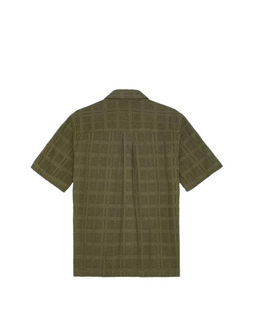 Les Deux Green Charlie Open-Work Shirt for men