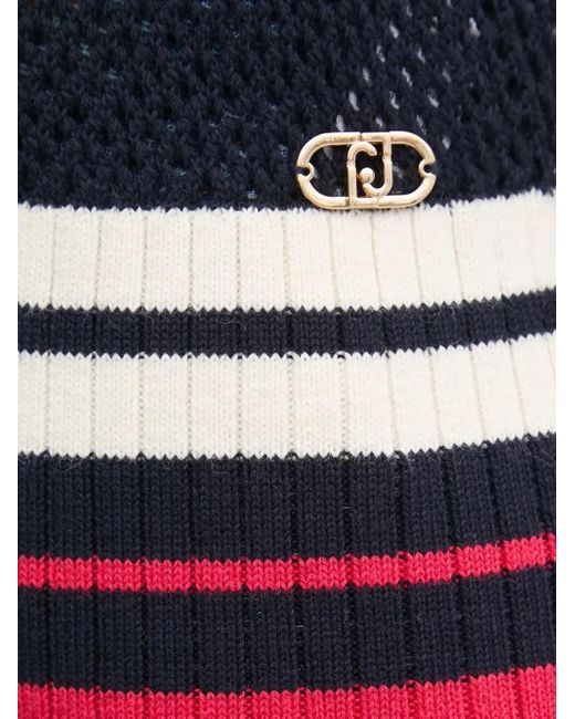Liu Jo Blue Polo-Neck Vest