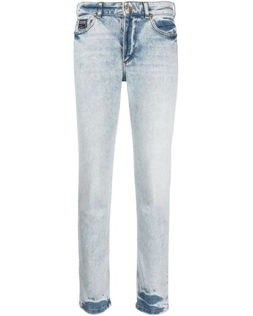 Versace Jeans Couture Blue Low-Rise Straight-Leg Jeans