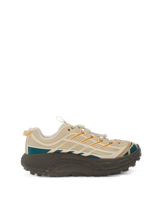 Hoka One One White Mafate Three2 Patterned Sneakers