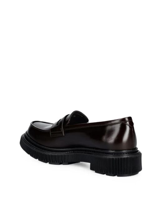Adieu Black Mocassins À Semelle Épaisse