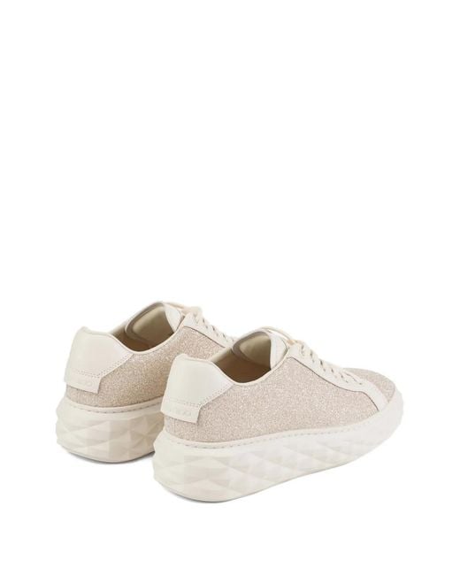 Jimmy Choo Diamond Light Maxi F Sneakers Met Plateauzool in het White