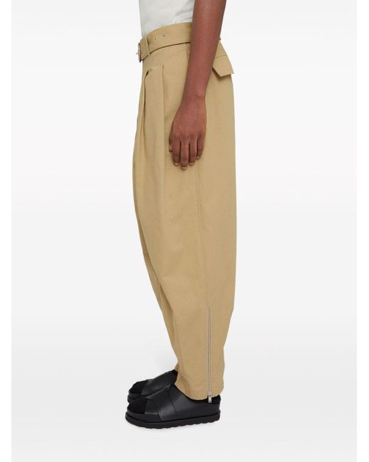 Jil Sander Natural Belted Wide-leg Trousers for men