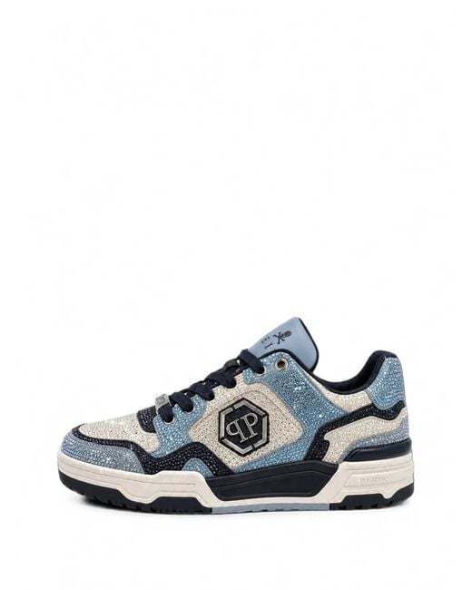 Philipp Plein White Baskets Basses Predator V2 Strass for men