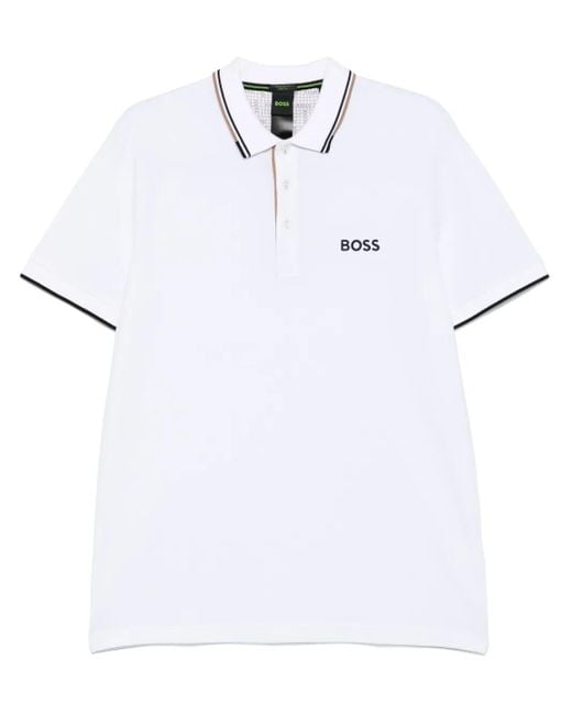 Boss White Paddy Pro Polo Shirt for men