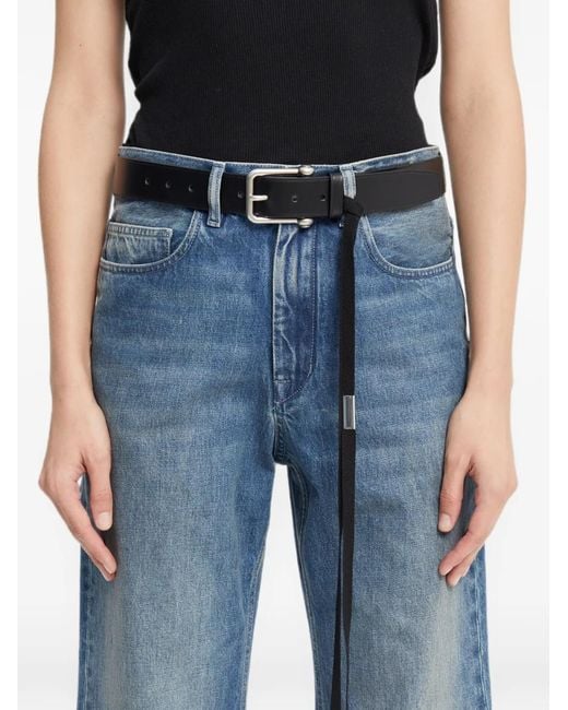 Ann Demeulemeester White Buckle-Fastening Leather Belt