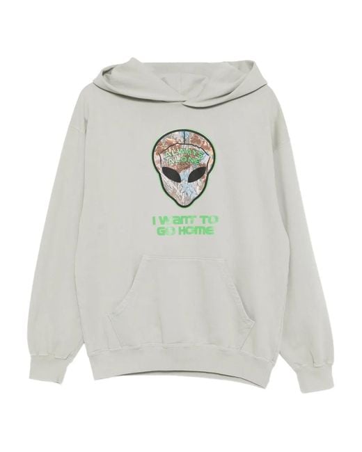 ANTI SOCIAL SOCIAL CLUB Gray Redneck Alien Hoodie for men