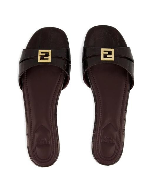 Fendi White Ffold Hagfish Sandals