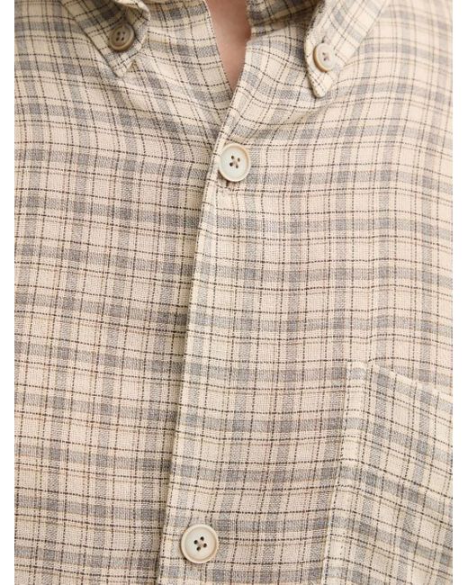 Won Hundred Natural Checked Shirt for men