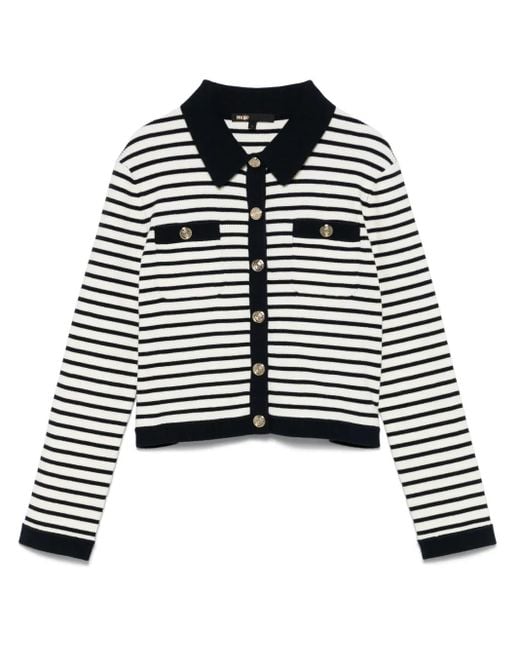 Maje Gestreept Vest in het Black