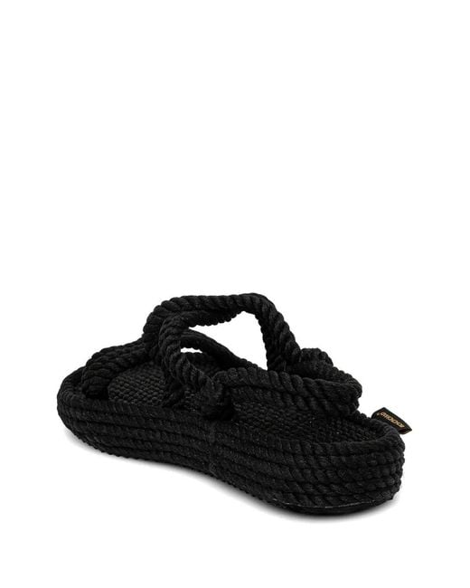 Bohonomad White Rope-Braided Platform Espadrilles