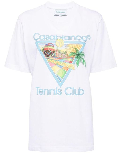 T-shirt Afro Cubism Tennis Club Casablancabrand en coloris White
