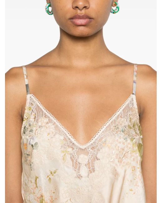 Camilla Natural V-Neck Top