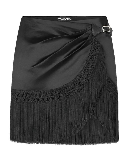 Minigonna Con Dettaglio Frangia di Tom Ford in Black