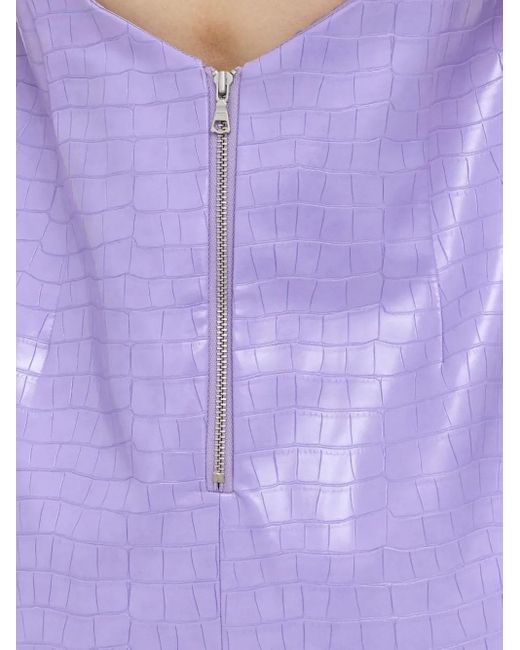 Bardot Purple Midikleid mit Prägung