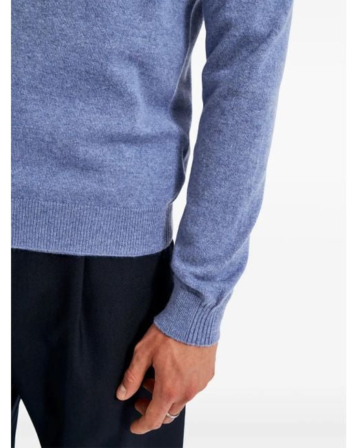 Pringle of Scotland Blue Cerulean Cashmere V-Neck Sweater for men