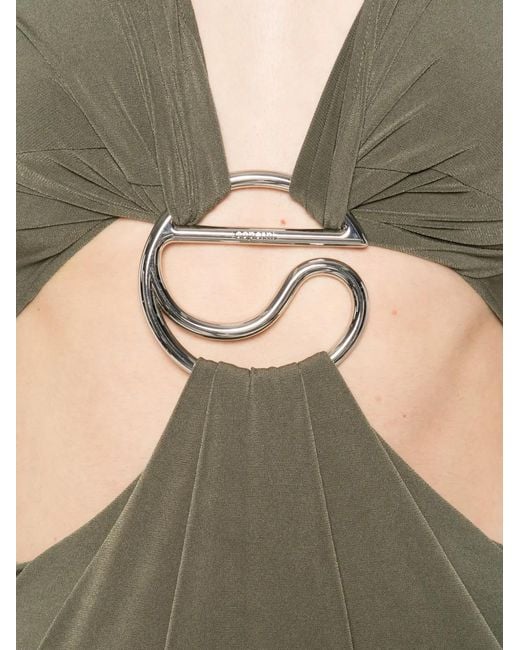 Coperni Green Cutout Maxi Dress