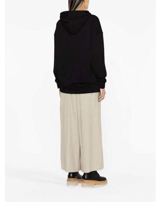 Stella McCartney Black Stella's Charm Cotton Hoodie