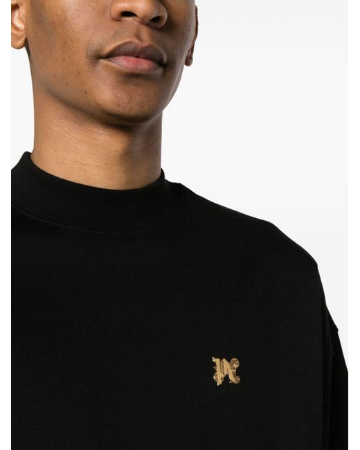 Palm Angels Black Logo Sweatshirt for men