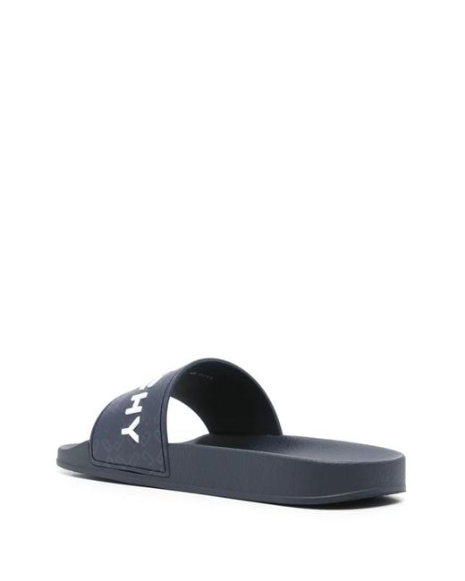 Givenchy Blue Monogram 72 Slide Sandals for men