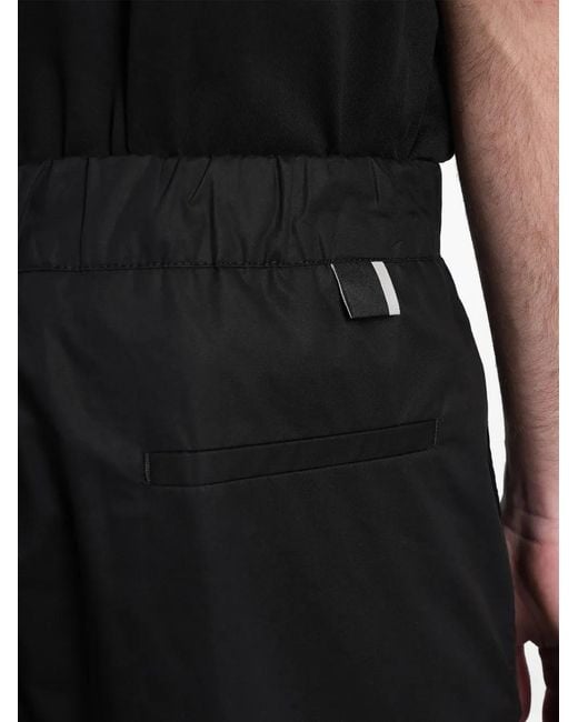 Low Brand Black Elasticated-Waistband Cargo Pants for men