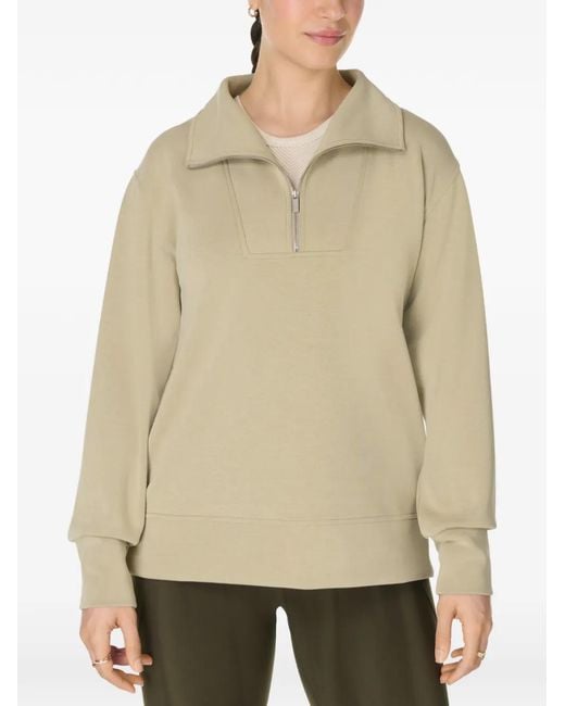 Sweaty Betty Natural Sand Wash. Quarter-Zip Sweatshirt