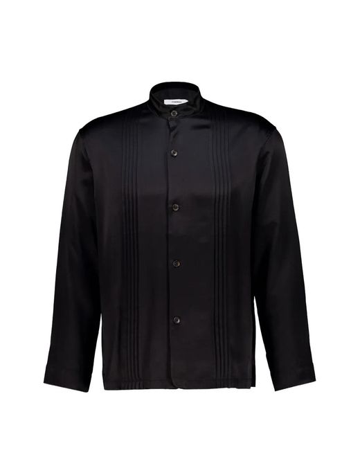 Commas Blue Pleated Silk Shirt for men