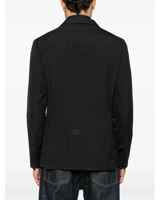 Tagliatore Black Single-Breasted Blazer for men