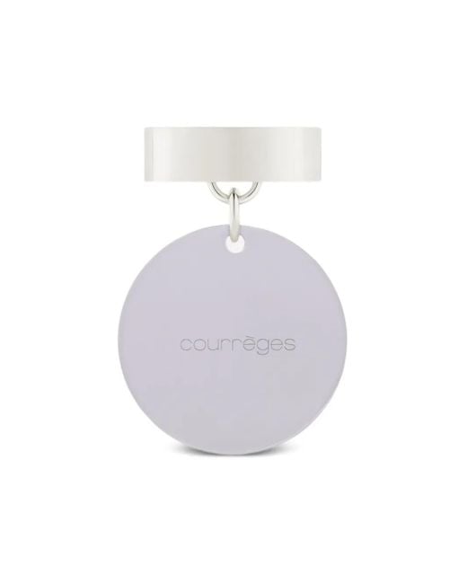 Courreges White Ring Mit Rundem Schild
