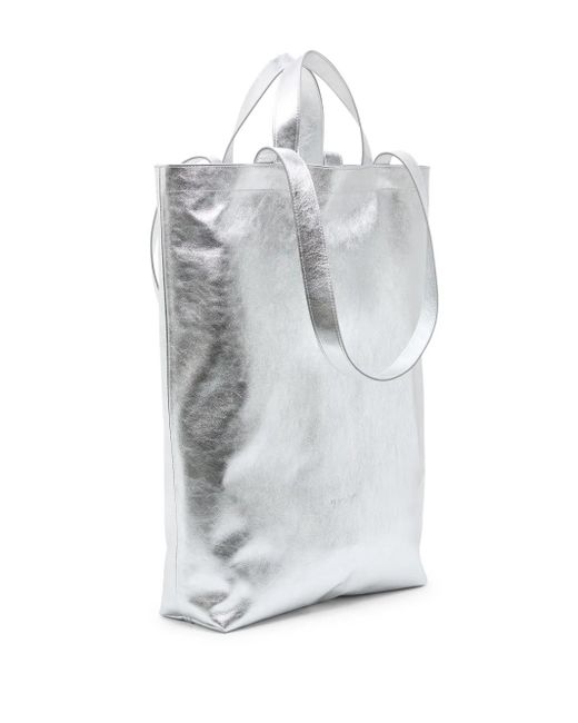 Marsèll Gray Metallic-Finish Tote Bag