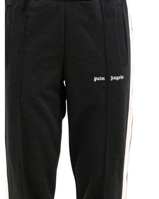 Palm Angels Black Stripe Track Pants for men