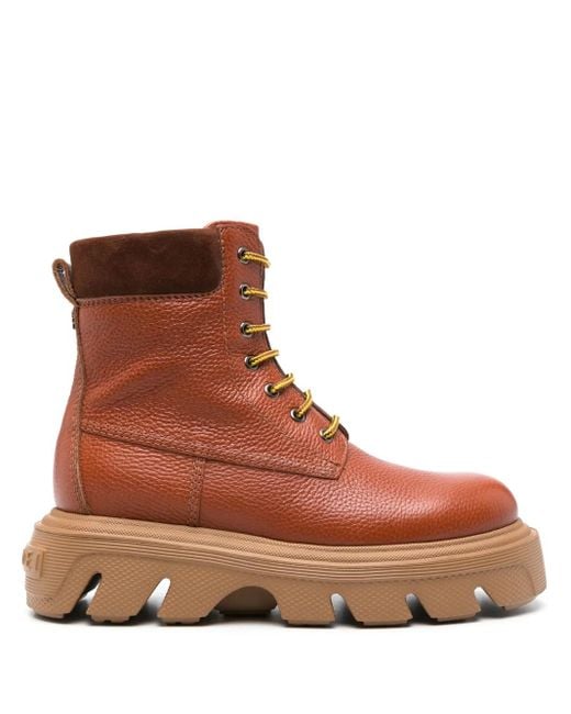 Casadei Brown Generation C Leather Boots