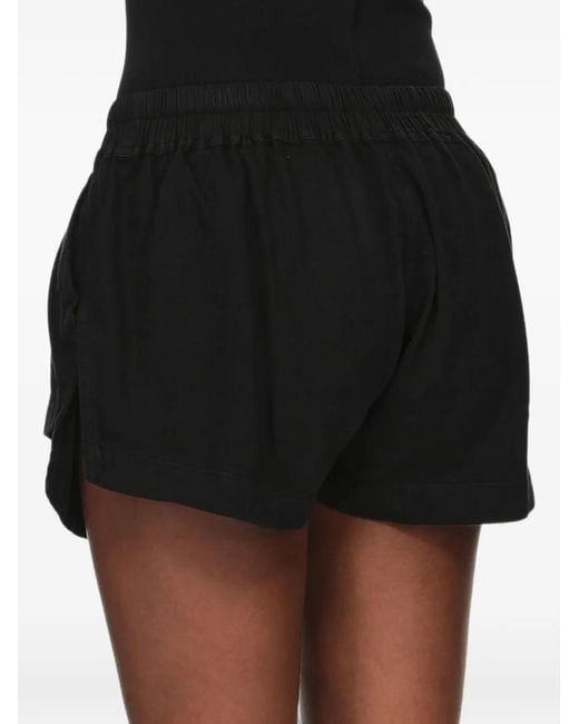 Rick Owens Black Layered Drawstring Shorts