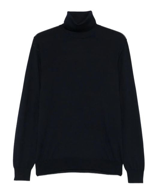 Mauro Ottaviani Blue Turtleneck Wool Sweater for men