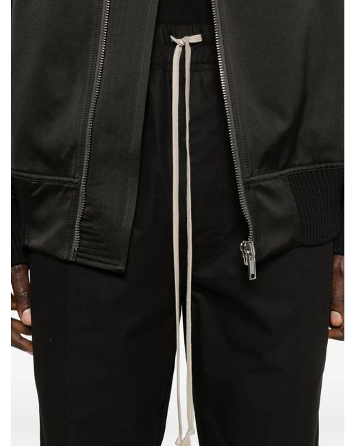 Rick Owens Black Drawstring Track Pants for men