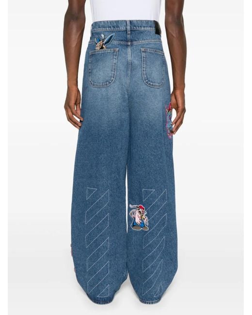 Off-White c/o Virgil Abloh Blue Off- Jeans for men